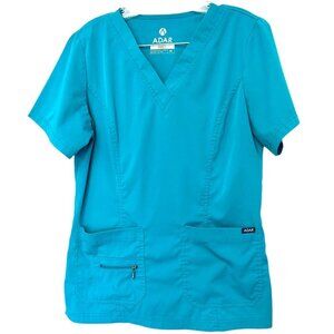 Adar Pro Scrub Top Turquoise Size Medium